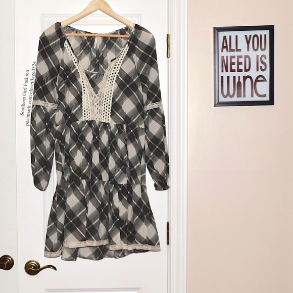 Free People Dresses & Skirts - FREE PEOPLE Woven Dress Intricate Mini Swing Tunic